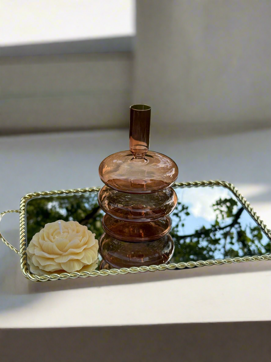 Qatar glass candle holder